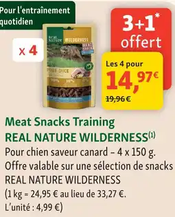 Maxi Zoo Real nature meat snacks training wilderness offre