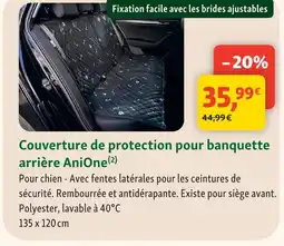 Maxi Zoo Anione couverture de protection pour banquette arrière offre