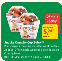 Maxi Zoo Zolux snacks crunchy cup offre