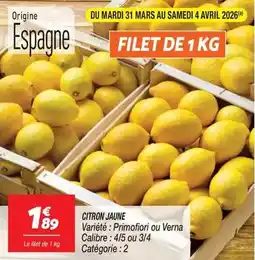 Netto Mars - citron jaune offre