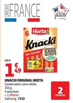 Auchan Supermarché Herta - knacki original offre