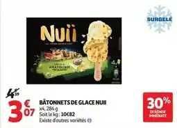 Auchan Supermarché Nuii - bâtonnets de glace offre