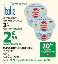 Auchan Supermarché Auchan - mascarpone offre