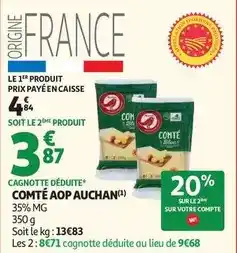 Auchan Supermarché Auchan - comté aop offre