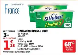 Auchan Supermarché St hubert - margarine omega 3 doux offre