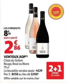 Auchan Supermarché Ventoux aop offre