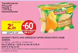 Intermarché Express Andros - dessert fruité avec morceaux offre découverte offre