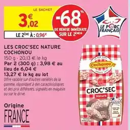 Intermarché Express Cochonou - les croc'sec nature offre