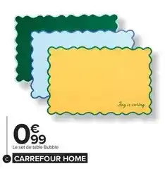 Carrefour Carrefour - set de table bubble offre