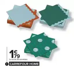Carrefour Carrefour - home serviettes offre