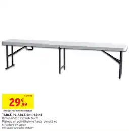 Intermarché Table pliable en resine offre