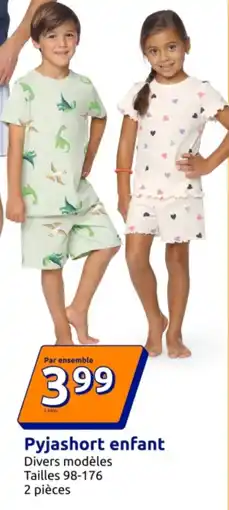 Action Pyjashort enfant offre