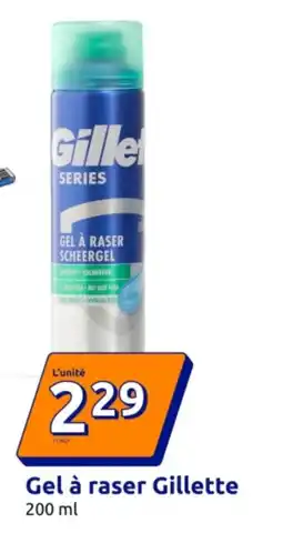 Action Gel à raser gillette offre