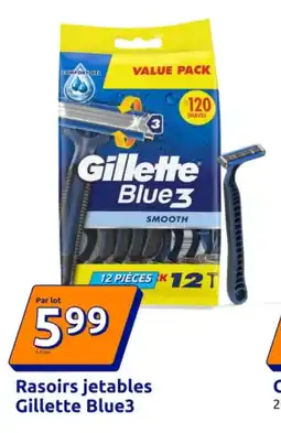 Action Rasoirs jetables gillette blue3 offre