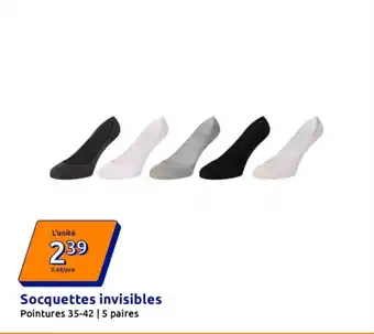 Action Socquettes invisibles offre
