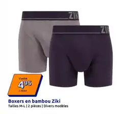 Action Boxers en bambou ziki offre