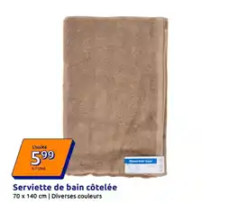 Action Serviette de bain côtelée offre