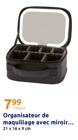 Action Organisateur de maquillage avec miroir offre
