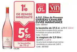 Promocash A.o.p. côtes de provence château cavalier cuvée marafiance offre