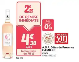 Promocash A.o.p. côtes de provence camille offre