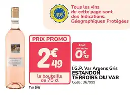 Promocash I.g.p. var argens gris estandon terroirs du var offre