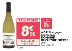 Promocash A.o.p. bourgogne chardonnay domaine duchesne.frères offre