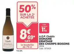 Promocash A.o.p chablis domaine ermitage des champs boisons offre