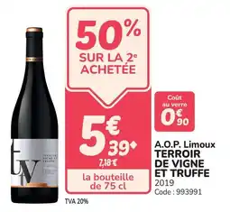 Promocash A.o.p. limoux terroir de vigne et truffe offre