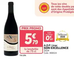 Promocash A.o.p. lirac son excellence offre