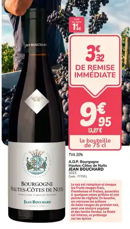 Promocash A.o.p. bourgogne hautes-côtes de nuits jean bouchard offre