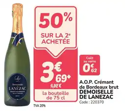 Promocash A.o.p. crémant de bordeaux brut demoiselle de lanezac offre