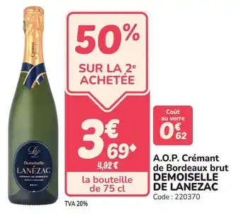 A.o.p. crémant de bordeaux brut demoiselle de lanezac