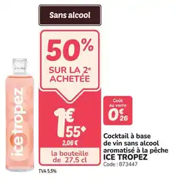 Promocash Cocktail à base de vin sans alcool aromatisé à la pêche ice tropez offre