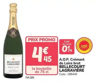 A.o.p. crémant de loire brut bellecourt lagravière