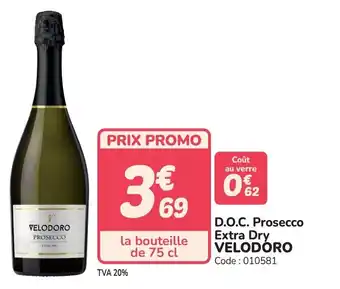 D.o.c. prosecco extra dry velodoro