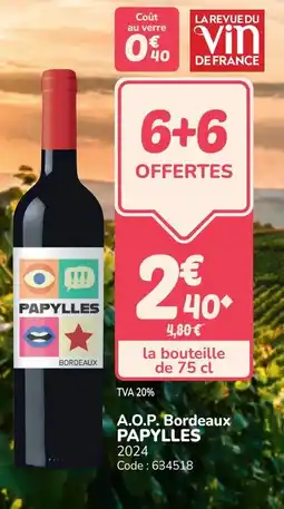 Promocash A.o.p. bordeaux papylles offre