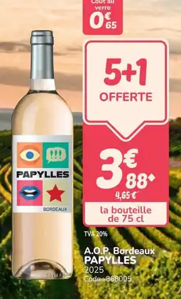 Promocash A.o.p. bordeaux papylles offre