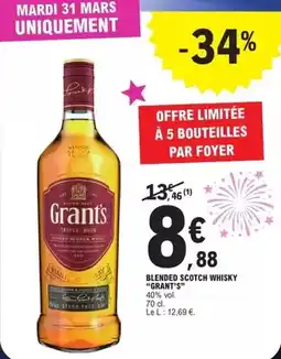E.Leclerc Grant's - blended scotch whisky offre