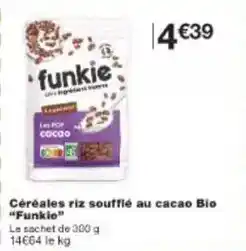 Monoprix Céréales riz soufflé au cacao bio offre