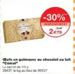 Monoprix Oeufs en guimauve au chocolat au lait offre