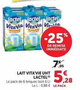 Hyper U Lactel - lait'vita uht offre