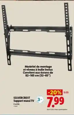 Lidl SILVERCREST Support mural TV offre