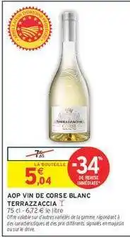 Intermarché AOP VIN DE CORSE BLANC TERRAZZACCIA offre