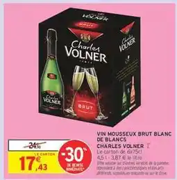 Intermarché VIN MOUSSEUX BRUT BLANC DE BLANCS offre