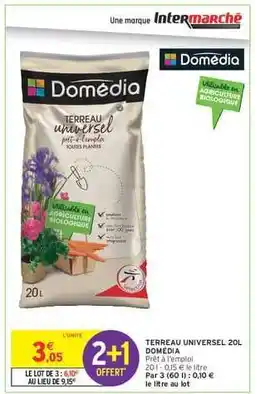 Intermarché TERREAU UNIVERSEL 20L DOMÉDIA offre