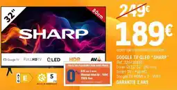 E.Leclerc GOOGLE TV QLED “SHARP” offre