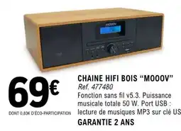 E.Leclerc CHAINE HIFI BOIS “MOOOV” offre