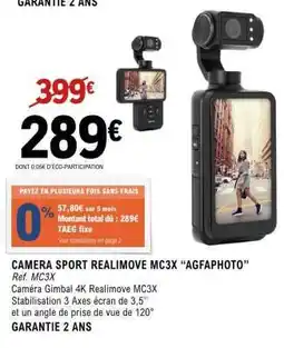 E.Leclerc CAMERA SPORT REALIMOVE MC3X “AGFAPHOTO” offre