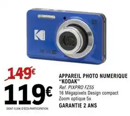 E.Leclerc APPAREIL PHOTO NUMERIQUE KODAK offre