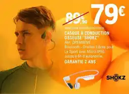 E.Leclerc CASQUE À CONDUCTION OSSEUSE SHOKZ offre